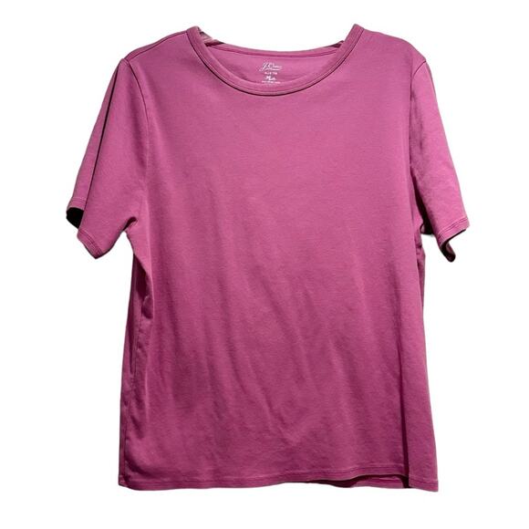 J Crew Slub Cotton Tee Pink Short Sleeve Shirt G1438 Top Plus Size Fit 2X - Picture 2 of 14